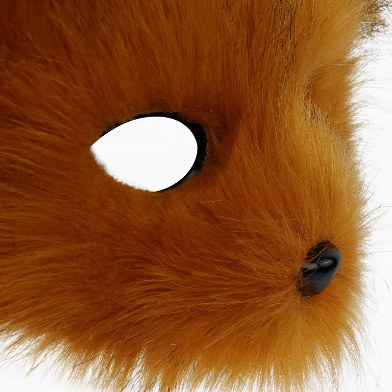 Faux Fur Mouse Mask – Halloween Carnival Costume Prop Costume Mask Nixie