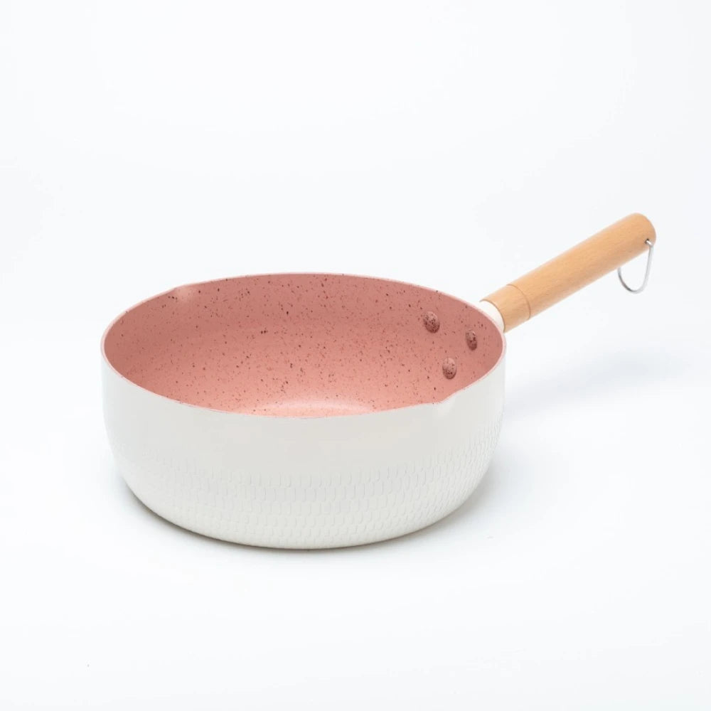 Non-Stick Frying Pan Wood Handle – Home, Camping & Baby Food Non-Stick Skillet Nixie