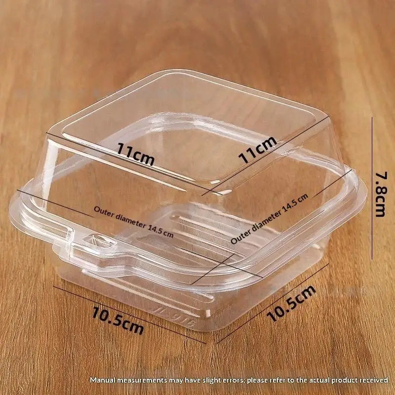 Clear Clamshell Plastic Cake Boxes Bento Packaging 10/50Pcs