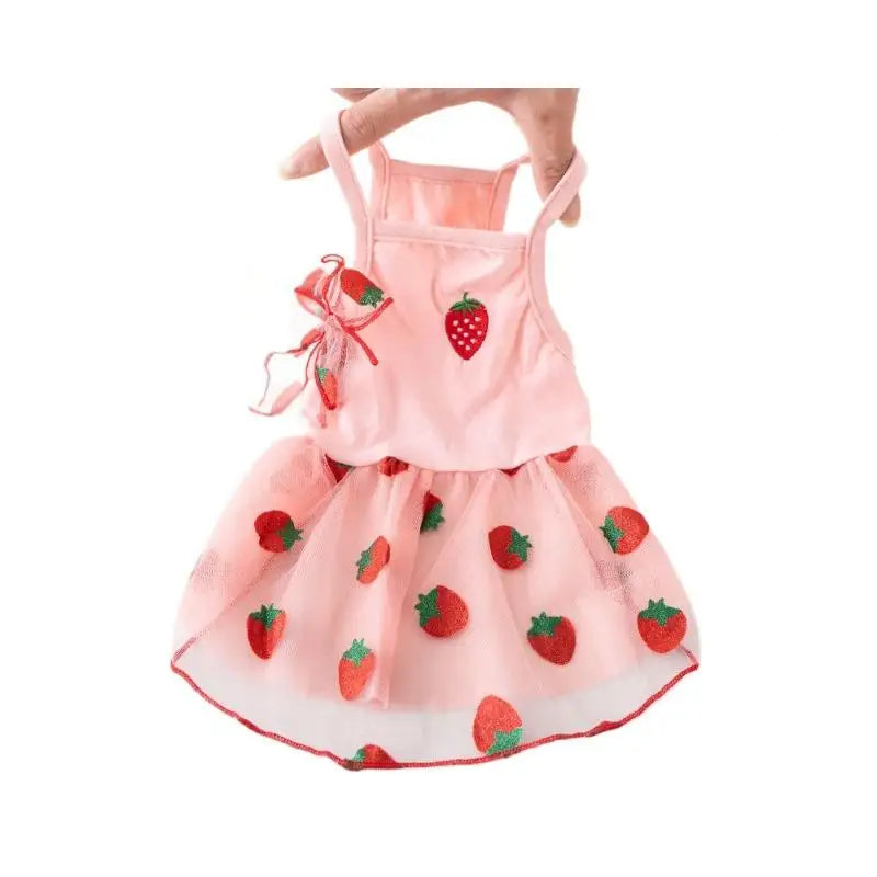 Strawberry Princess Pet Dress for Cats & Dogs – XS to XL Pet Dress Nixie