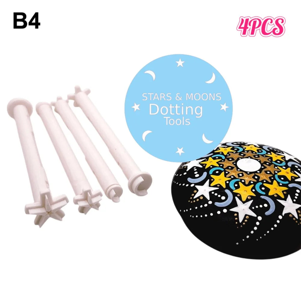 4-Piece Floral Dotting Tools – Art Stamp & Embossing Pen Set Art Dotting Tool Set Nixie B4