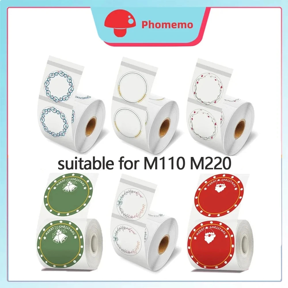 Phomemo M110 M200 M221 Clear Round Thermal Labels 1.57"