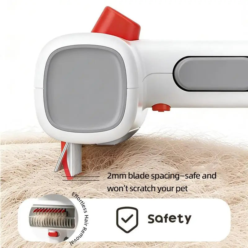 2-in-1 Self-Cleaning Pet Deshedding Brush for Dogs & Cats Pet Grooming Brush Nixie