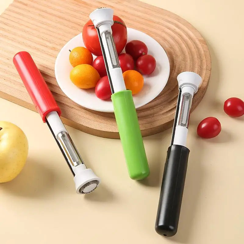 2-in-1 Stainless Steel Fruit Peeler & Core Remover Tool Fruit Peeler & Corer Nixie