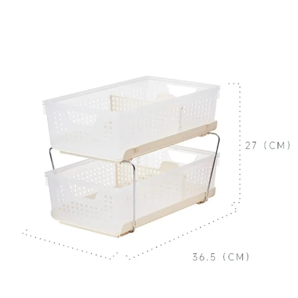 Stackable Storage Basket with Drawers – Desktop Organizer
