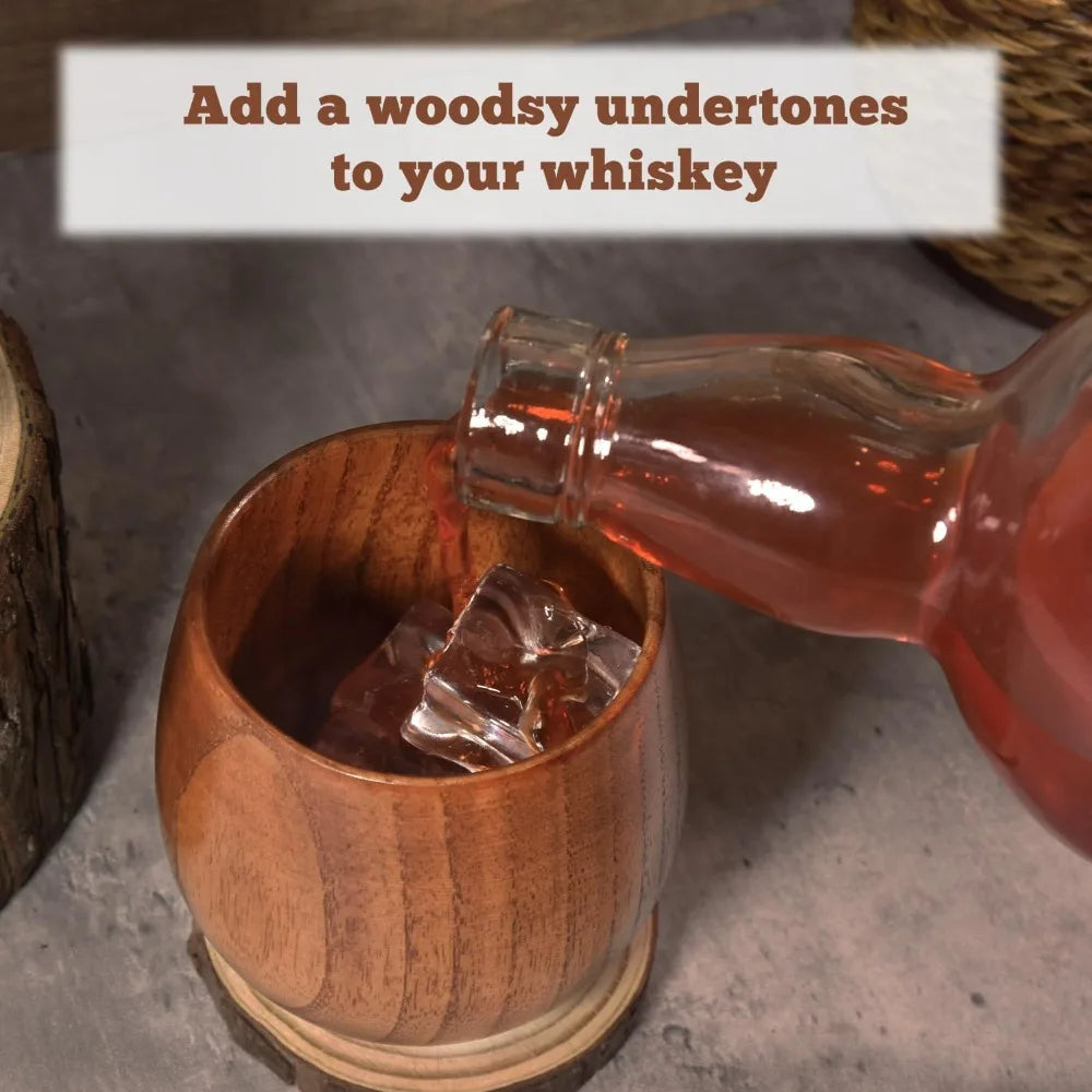 FEB.WIND Wooden Tea Cup – Shatterproof Mug for Camping & Home Wooden Drinkware Mug Nixie