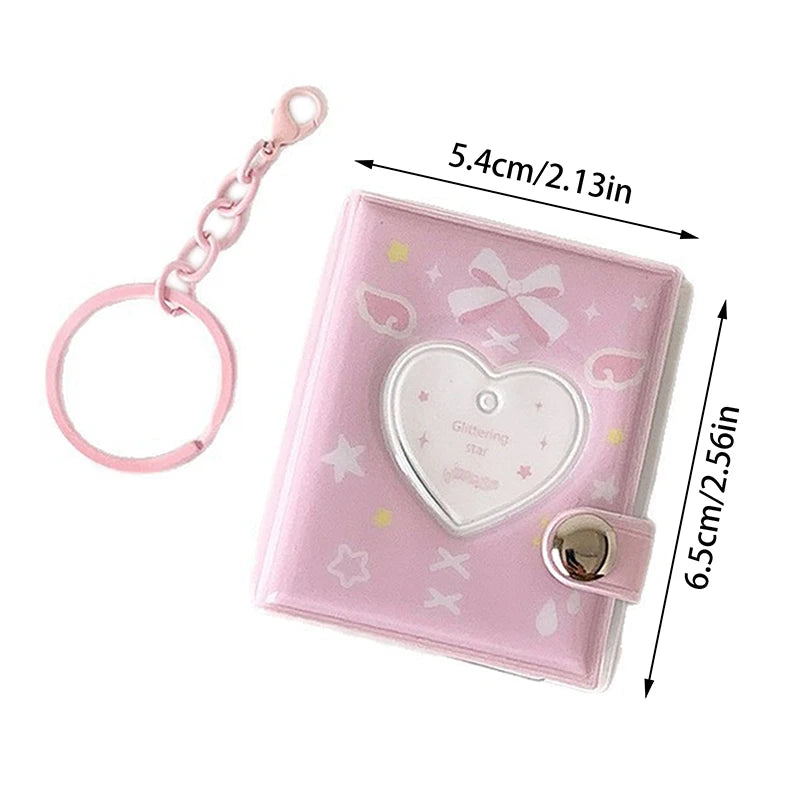 Mini Photo Album Keychain – 32 Pocket Photocard Holder Mini Photo Album Nixie