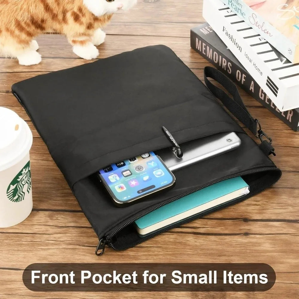 Zipper Book Sleeve – Water-Resistant Portable Book Cover Case Book Sleeve Case Nixie