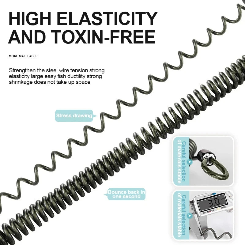 Telescopic Elastic Safety Lanyard – Anti-Lost Spring Key Ring Rope Safety Lanyard Nixie