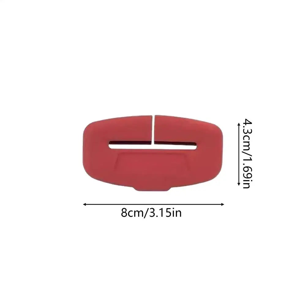 4pcs Silicone Seat Belt Buckle Covers – Anti-Scratch Protector Seat Belt Accessory Nixie Red