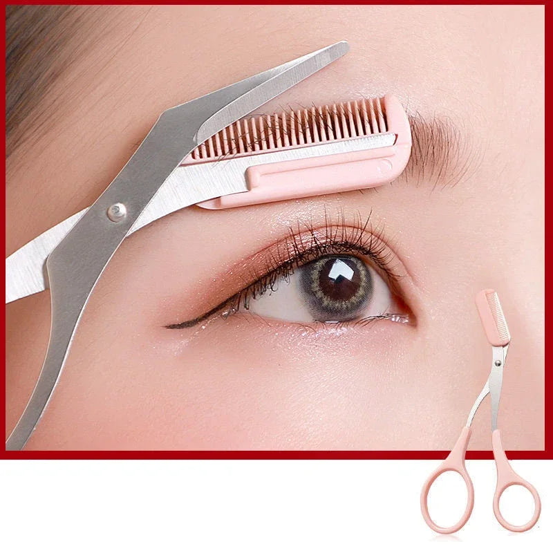 Eyebrow Trimming Razor & Scissors Set – Safe Grooming Kit Eyebrow Grooming Set Nixie