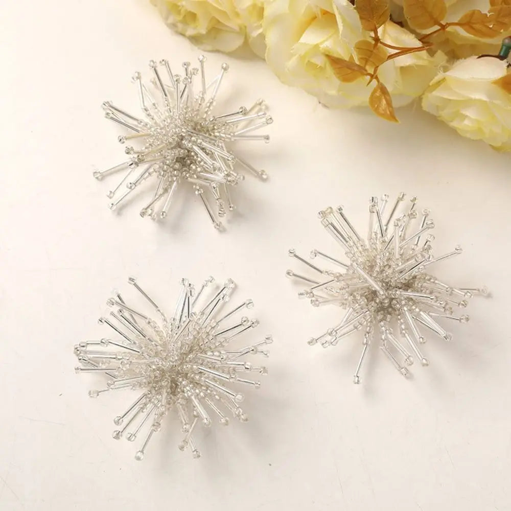3D Handmade Flower Beads Sew-On Patch | Fabric Applique Beaded Sew-On Patch Nixie
