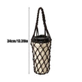 Crochet Mesh Water Bottle Bag Carrier Sleeve | Sports Travel Water Bottle Carrier Nixie White