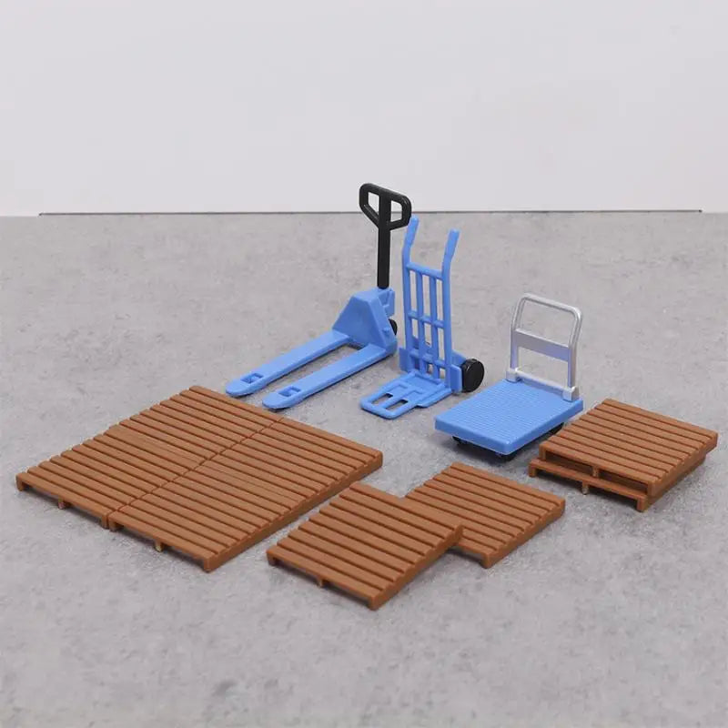11Pcs Miniature Hand Cart Props Set – Diorama & Terrarium Decor