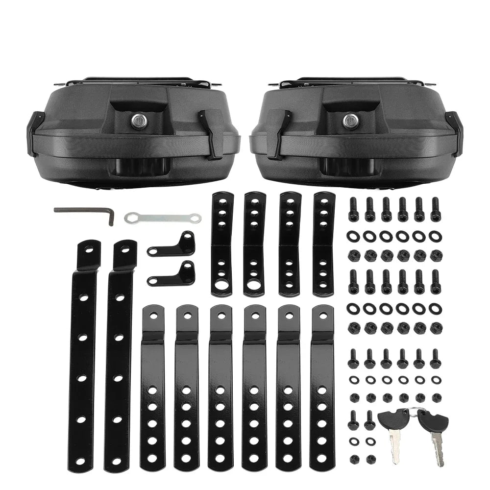Universal Motorcycle Hard Saddlebags 23L ABS Side Cases Pair Motorcycle Saddlebags Nixie