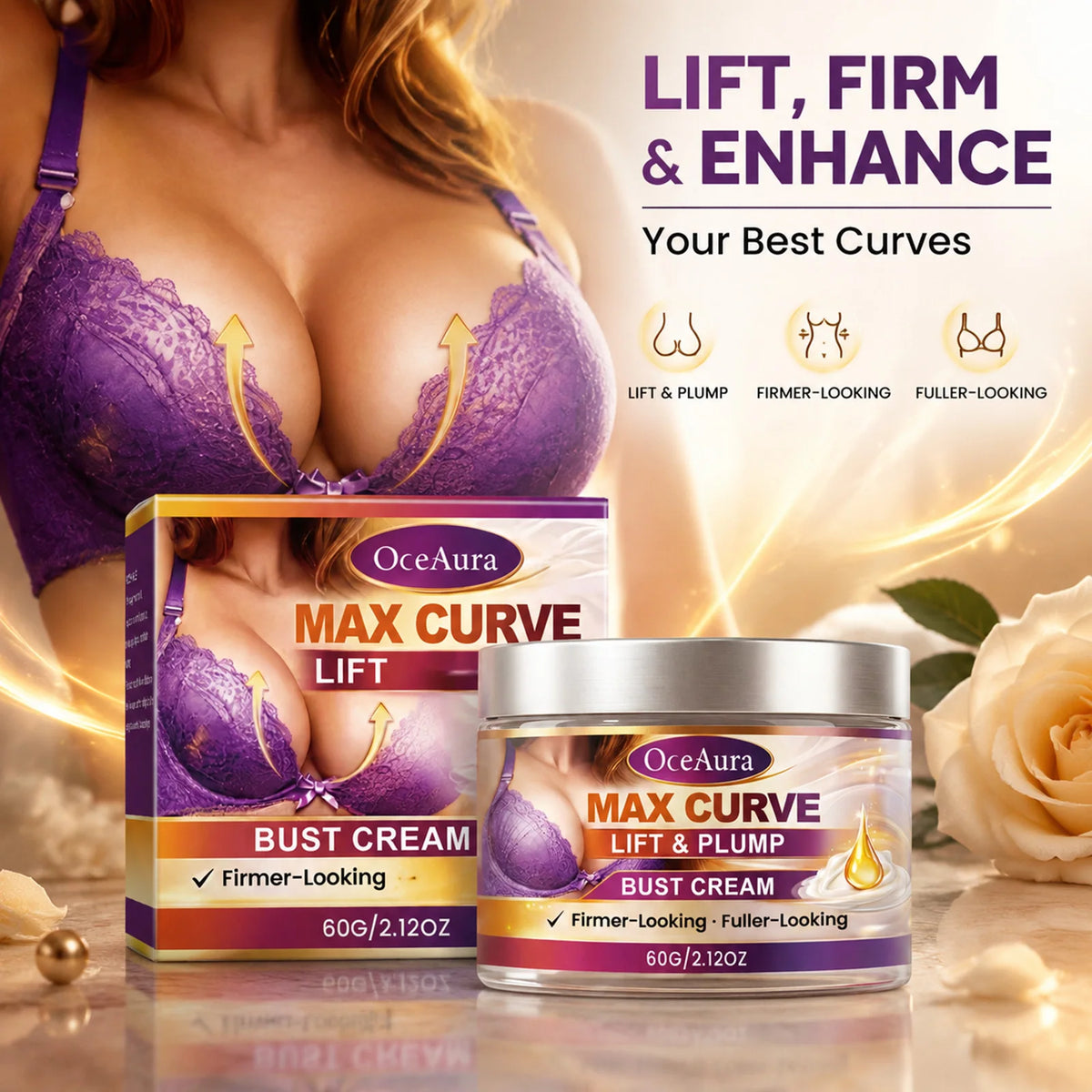 OceAura Bust Firming Cream – Lifting, Tightening & Moisturizing Bust Firming Cream Nixie