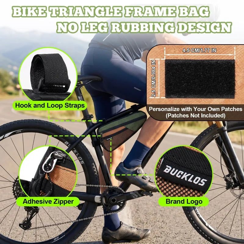BUCKLOS Waterproof Bike Frame Triangle Bag – Ultralight Bike Frame Bag Nixie