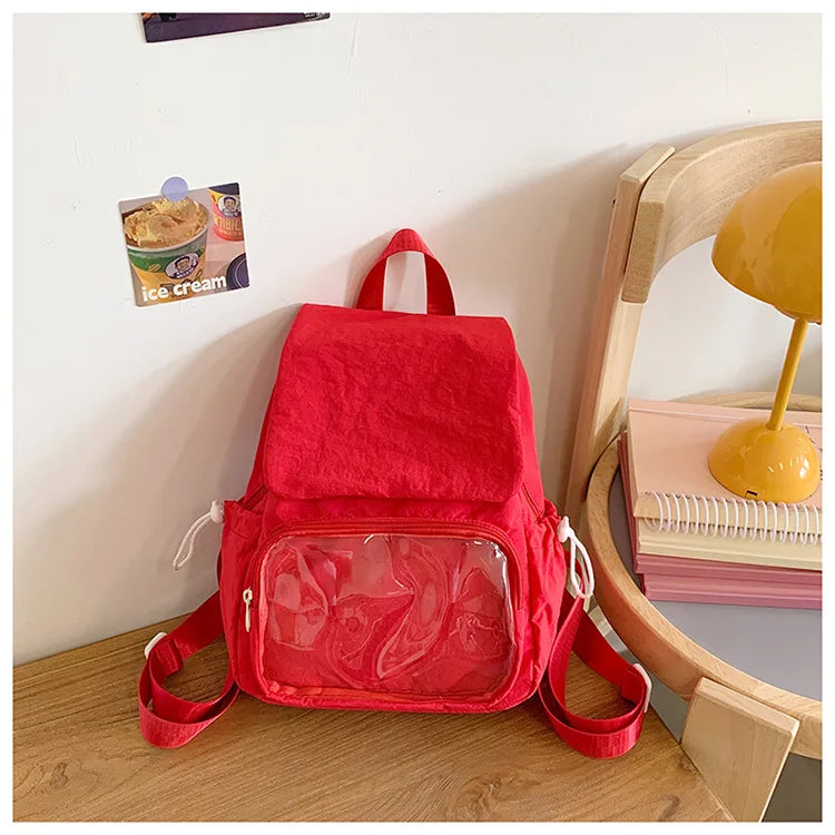 Nixie Transparent Lightweight Backpack for Girls & Women