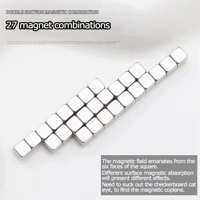 27pcs Cat Eye Magnet Cube Set – 9D/5D Nail Gel Polish Tool Nail Art Tool Nixie