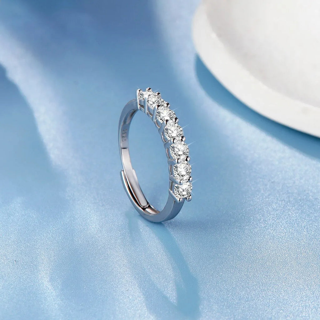 Sterling Silver Moissanite Princess Ring | Fine Jewelry for Women Moissanite Silver Ring Nixie