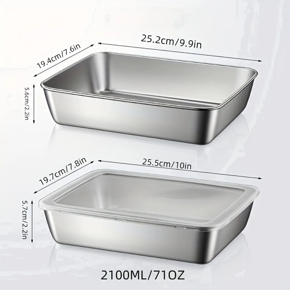 10-Piece Stainless Steel Food Storage Container Set | Meal Prep Food Storage Containers Nixie
