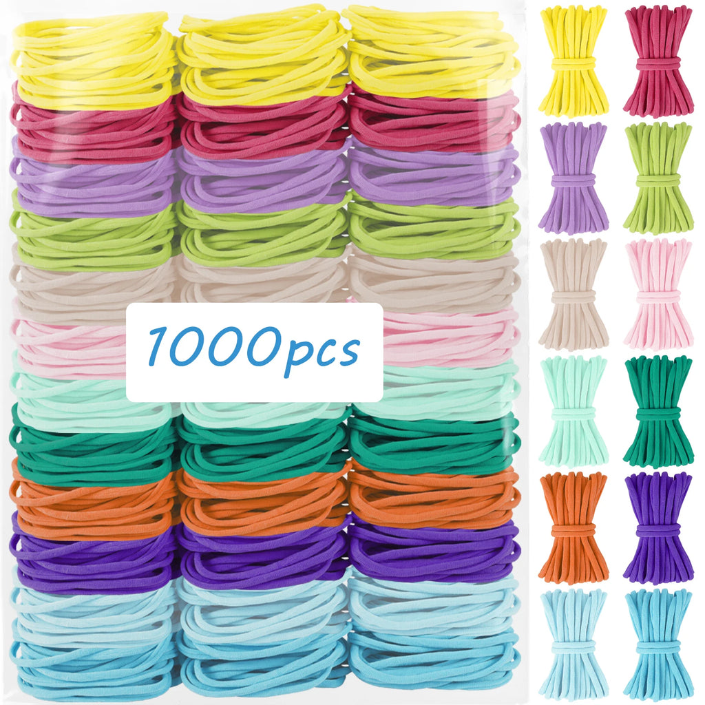 Elastic Loom Bands Refill Kit – 1000pcs DIY Weaving Set DIY Craft Weaving Kit Nixie 1000Pcs 12 Color B