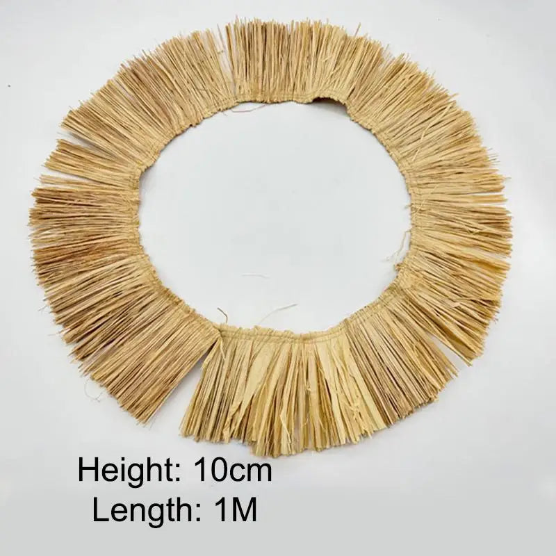 Raffia Straw Fringe Trim 1M – DIY Wedding & Home Decor Garland Craft Fringe Trim Nixie