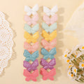 16pc Girls Butterfly Bow Hair Clips – Rainbow Sequin Barrettes Set Kids Hair Clips Nixie MIX-16PCS