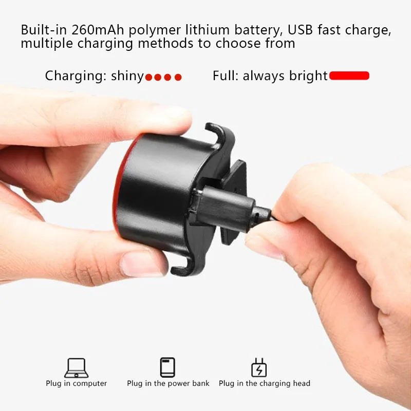 BUCKLOS Front & Rear Bike LED Light Set – USB Rechargeable Bicycle Light Set Nixie