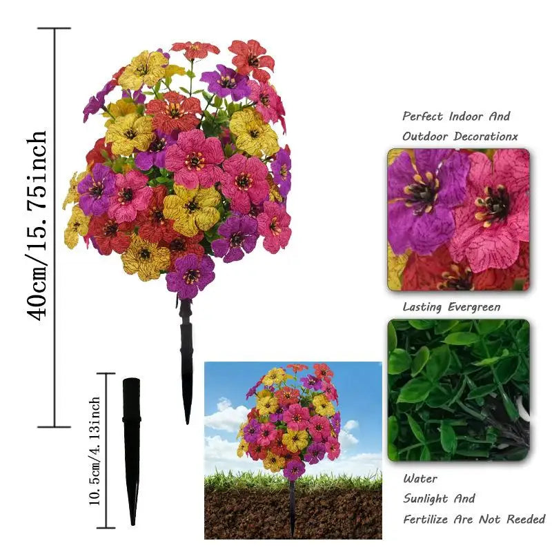 Artificial Violet Flower Ground Stake – Garden & Home Décor Artificial Flower Stake Nixie