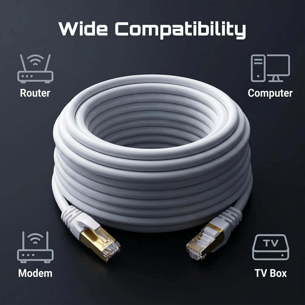 Cat6 Ethernet Cable RJ45 UTP 1000Mbps LAN Cord – PC, PS5 & Xbox Ethernet Network Cable Nixie