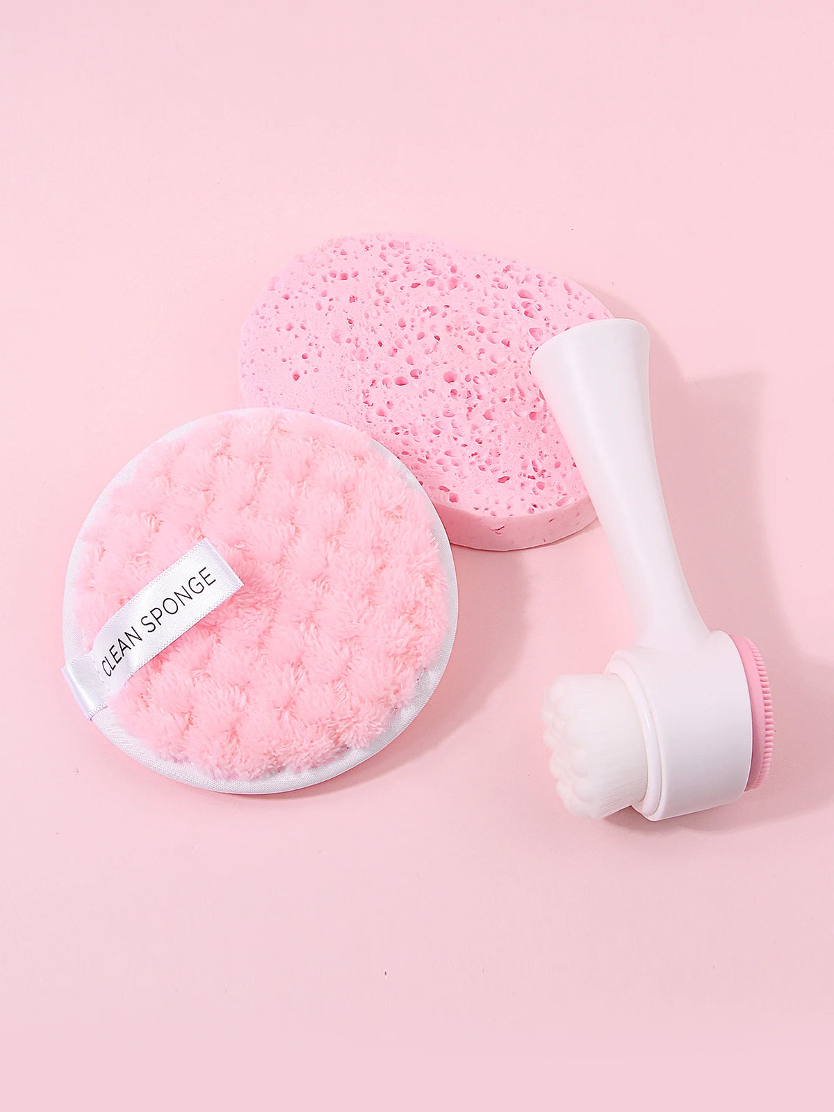 3-in-1 Facial Cleansing Kit – Silicone Brush, Sponge & Puff