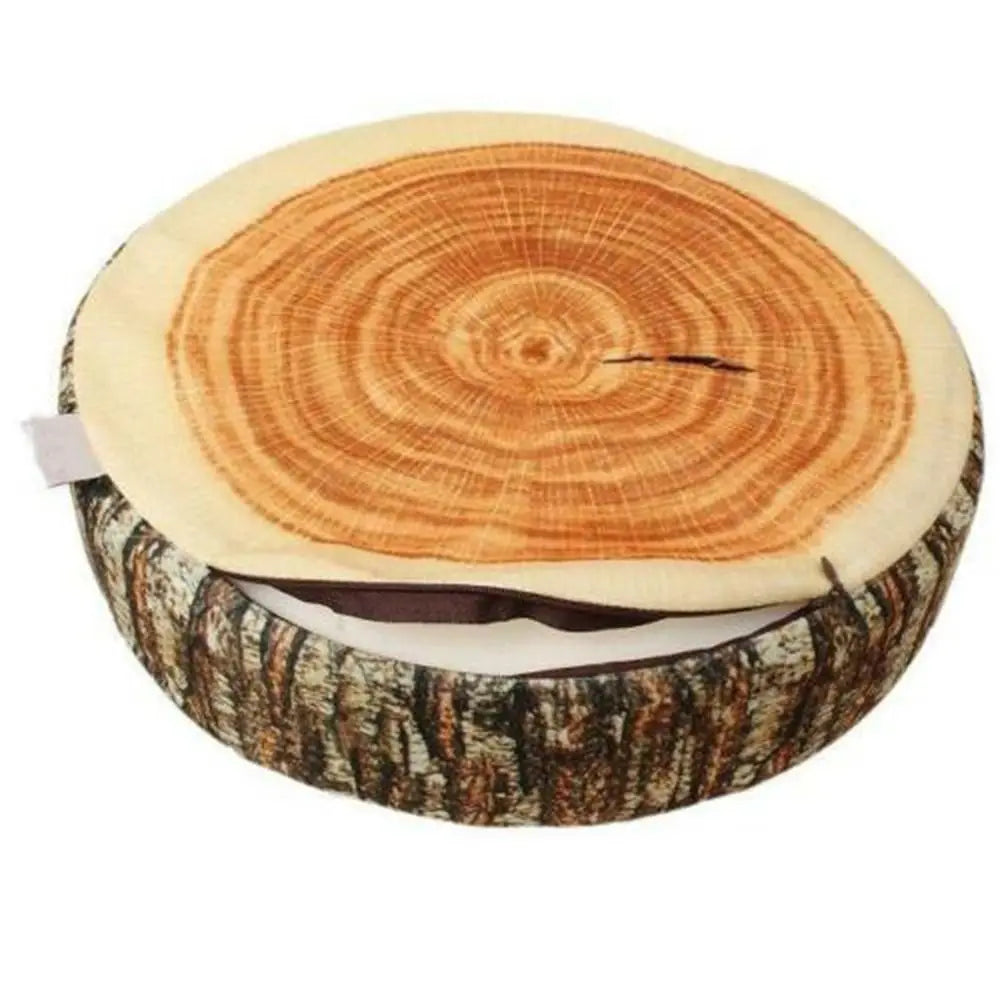 Convertible Tree Log Pillow – Realistic Wood Grain Floor Cushion Decorative Floor Cushion Nixie