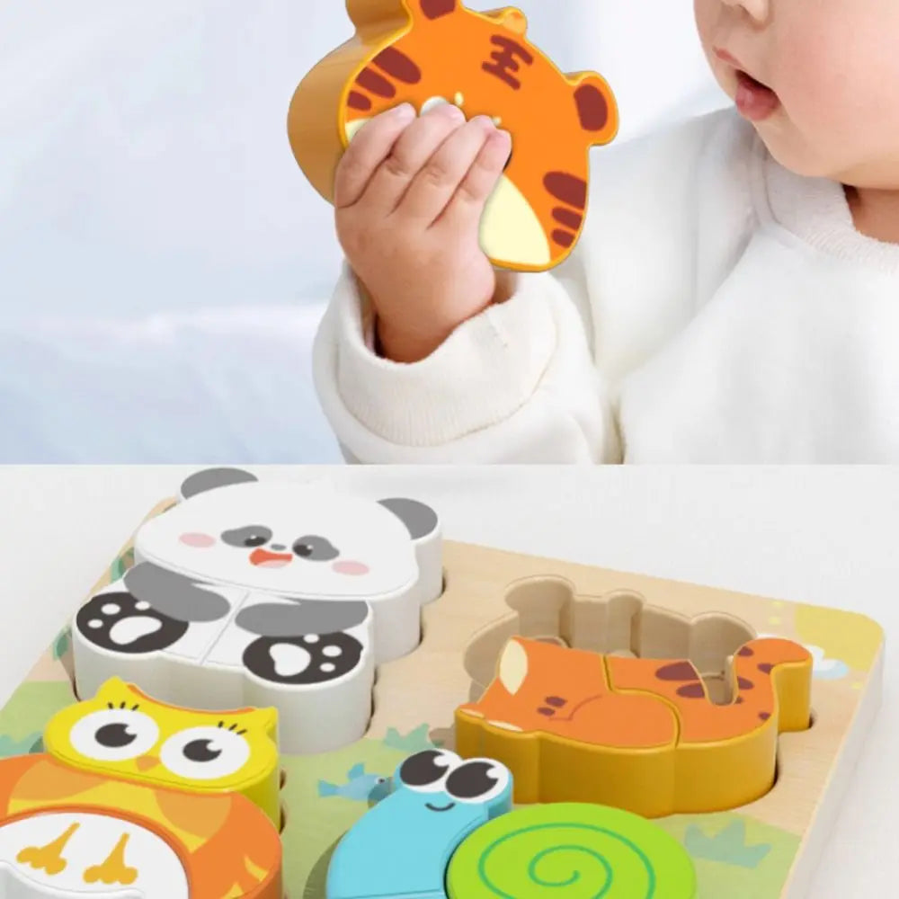4-in-1 Wooden Animal Jigsaw Puzzle Set – Toddler Learning Toy Wooden Kids Puzzle Nixie
