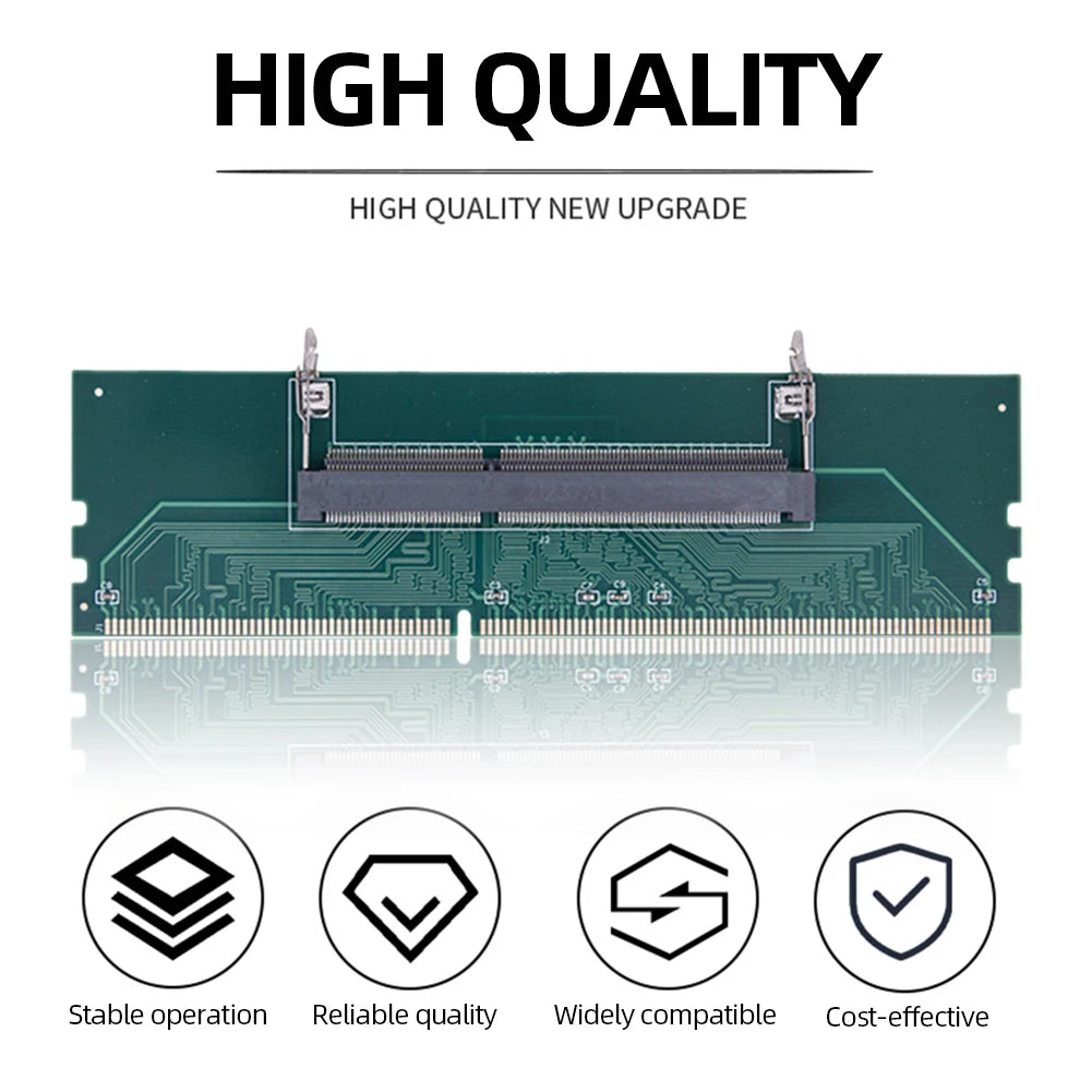 SO-DIMM to DIMM Adapter Card | DDR3 DDR4 DDR5 Laptop to Desktop Memory Adapter Card Nixie