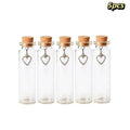 Pet Hair Memorial Glass Bottles with Cork & Heart Charm | Nixie Pet Memorial Bottle Nixie A5
