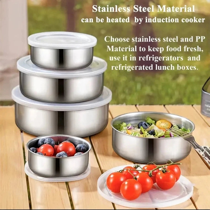 5-Piece Stainless Steel Mixing Bowl Set – Nesting Baking Bowls Mixing Bowl Set Nixie