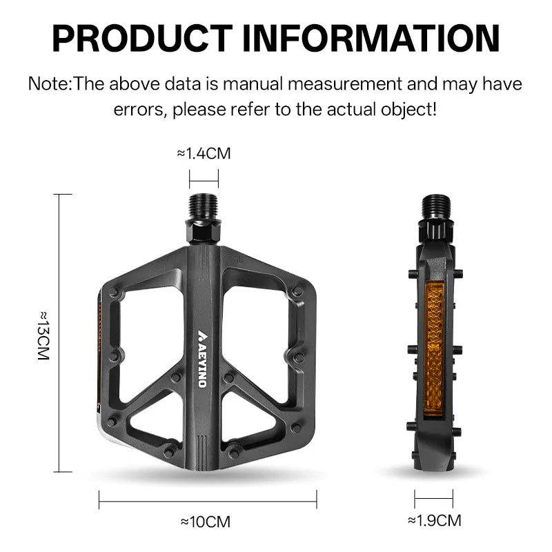 BUCKLOS Ultralight Nylon Flat Bike Pedals | MTB Road Bicycle Flat Bike Pedals Nixie