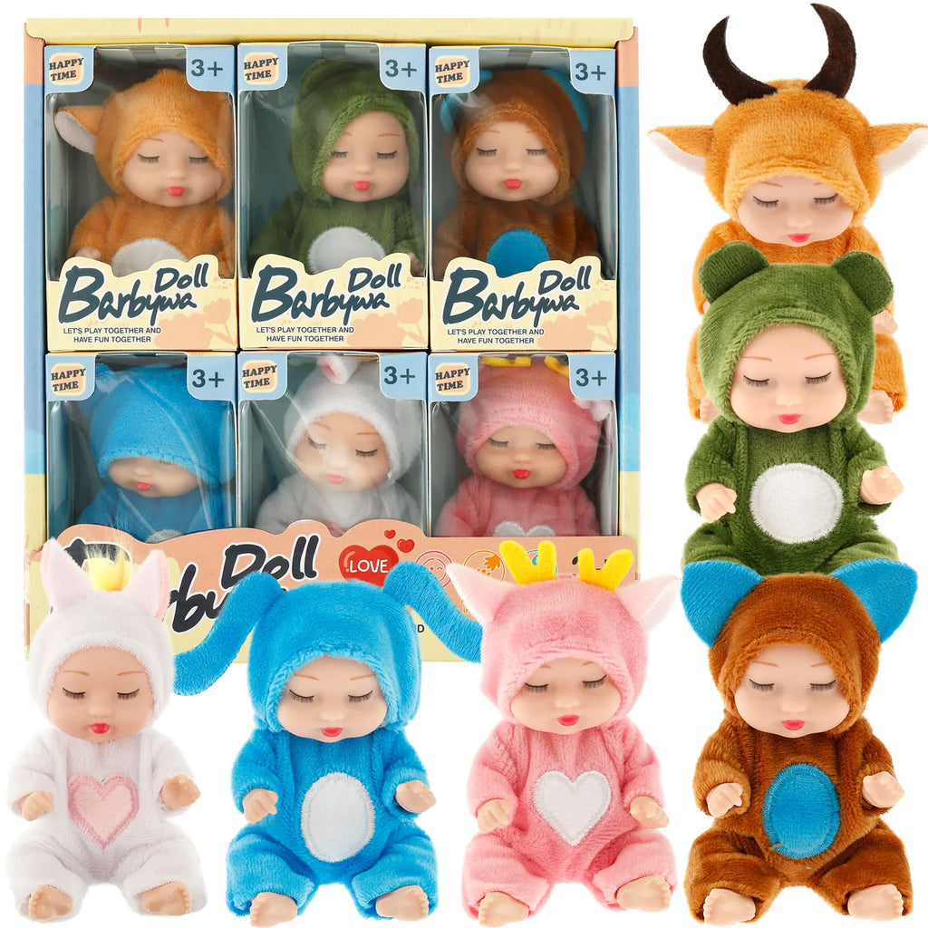 Mini Reborn Baby Dolls 6–12 Pack with Clothes | Kids Gift Mini Reborn Dolls Nixie 6Pcs Style 5
