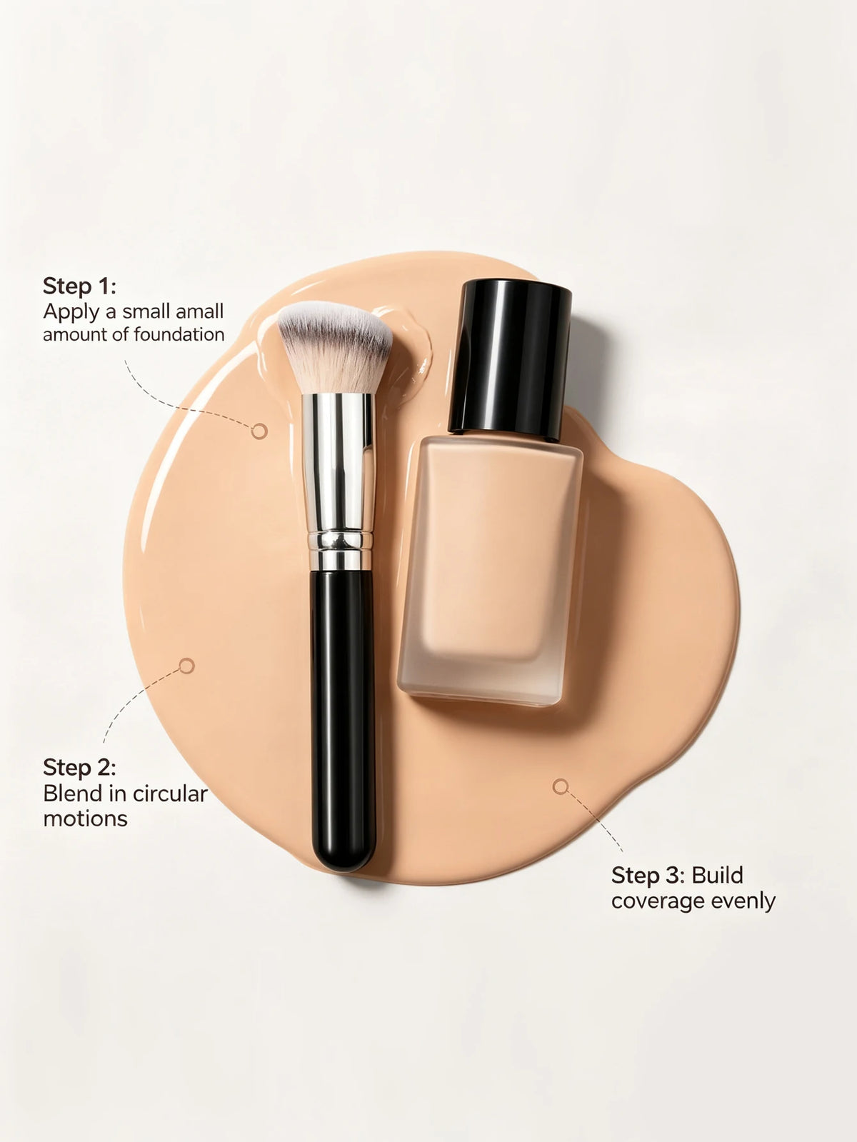 Premium Foundation Concealer & Contour Makeup Brush Set – Black Makeup Brush Set Nixie