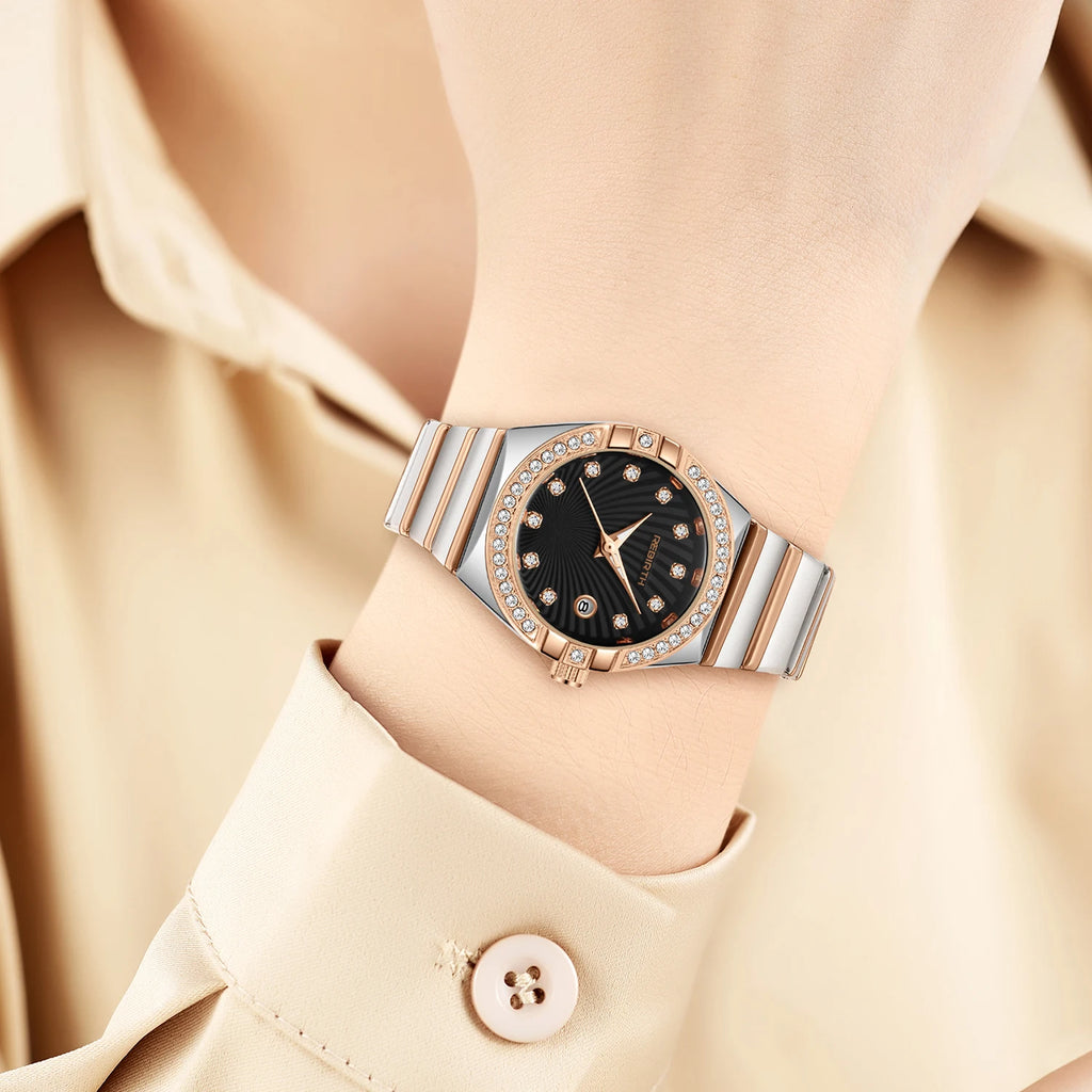 REBIRTH Luxury Women's Quartz Watch – Waterproof & Luminous Women's Quartz Watch Nixie