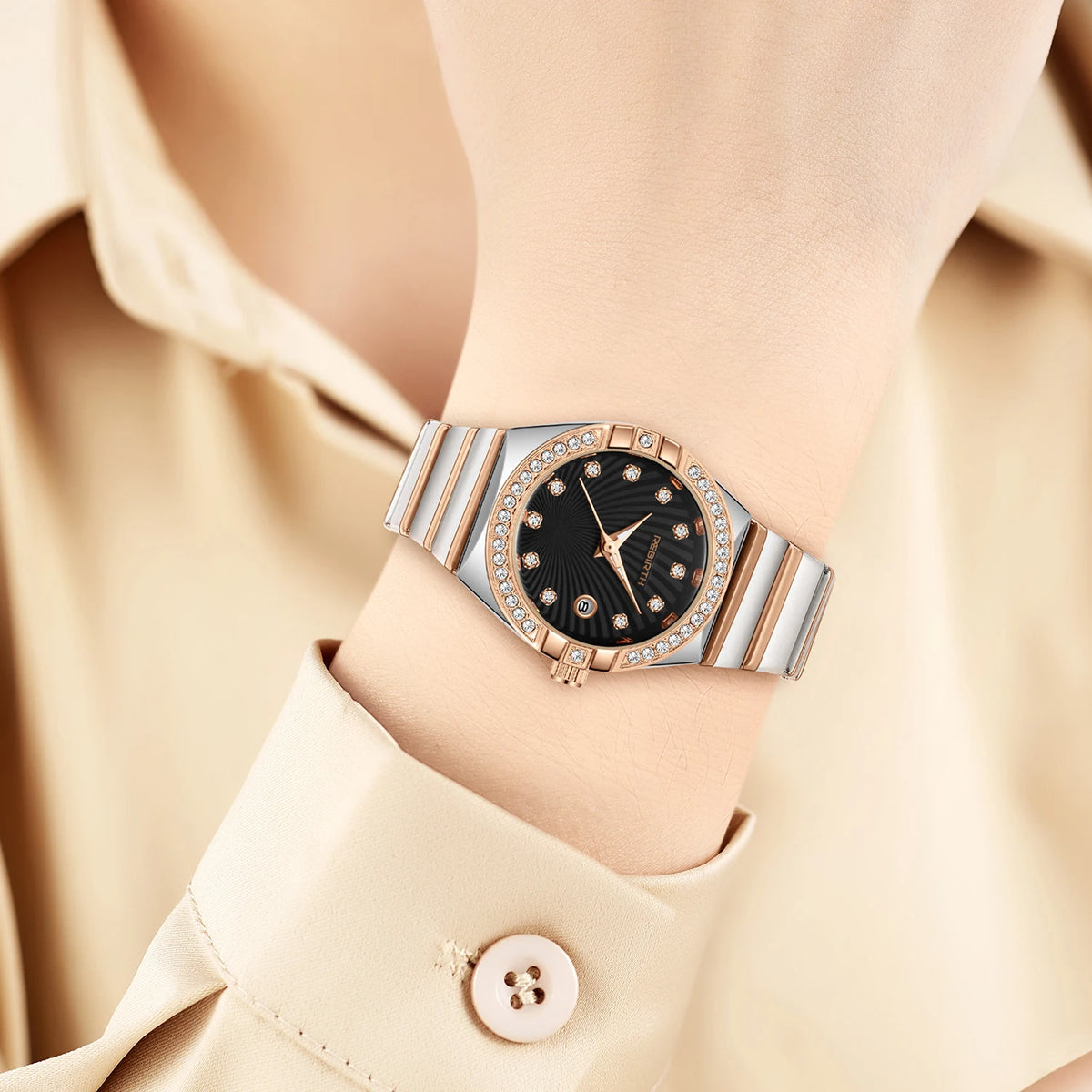 REBIRTH Luxury Women's Quartz Watch – Waterproof & Luminous Women's Quartz Watch Nixie