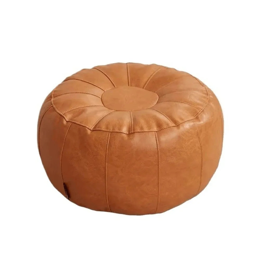 PU Leather Round Storage Ottoman Bench – Modern Home Pouf Storage Ottoman Bench Nixie