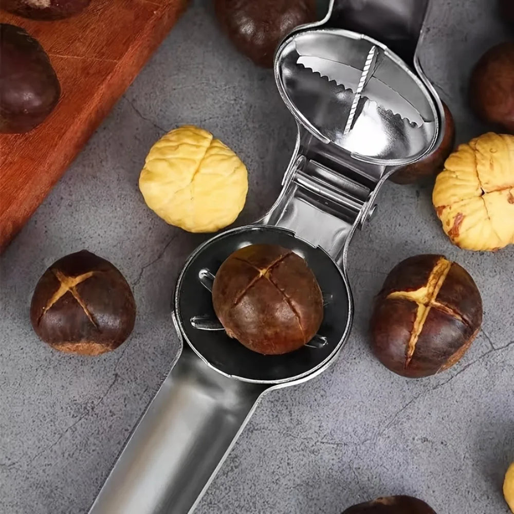 Stainless Steel Nut Cracker Chestnut Peeler Walnut Opener Tool Nut Cracker Tool Nixie