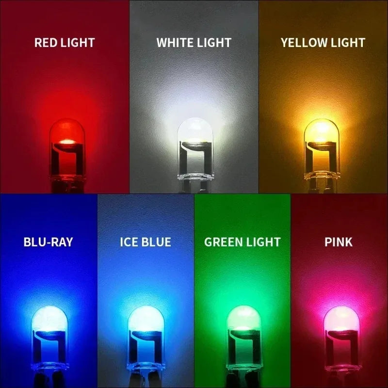10pcs T10 W5W COB LED Car Bulbs 6000K White 12V | 400 Lumens LED Car Bulbs Nixie