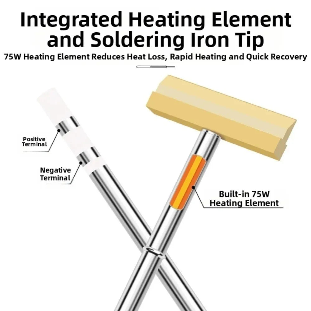 T12 Brass Spade Soldering Iron Tip – 75W Fast Heat Conduction Soldering Iron Tip Nixie
