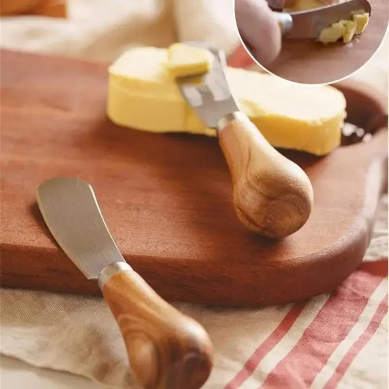 Vertical Butter Knife – Acacia Wood Handle Cheese & Jam Spreader