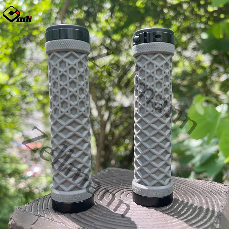 ODI Silicone Lock-On MTB Bike Grips | BMX Handlebar Cover Bike Handlebar Grips Nixie GRAY