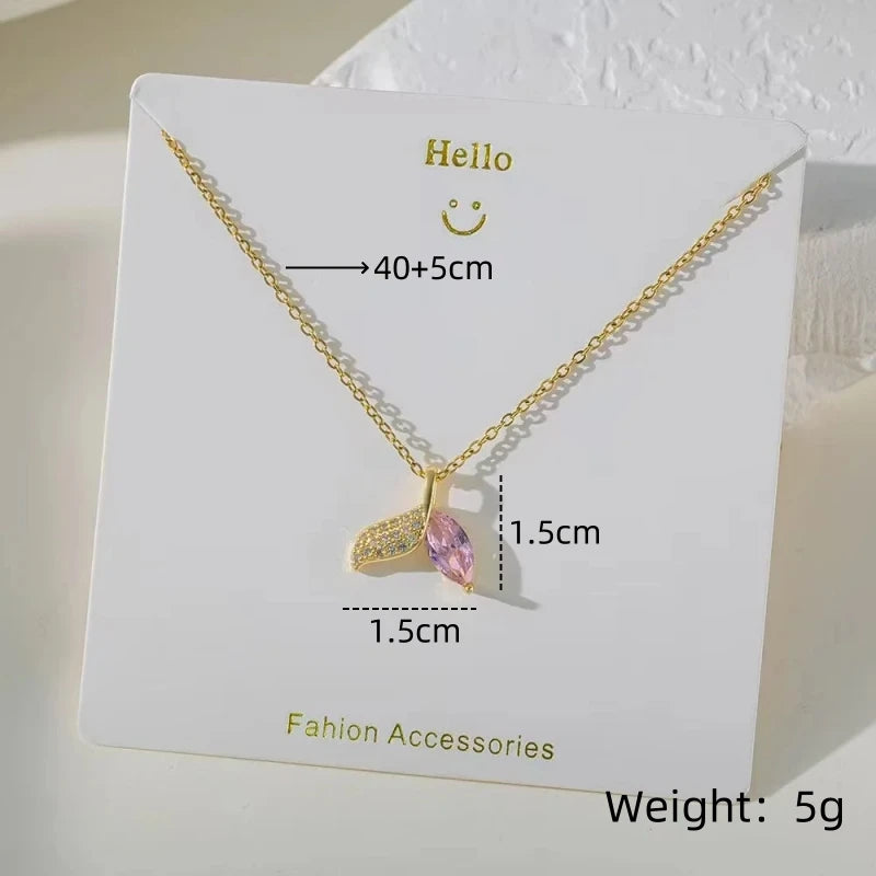 Fruit Copper Pendant Necklace Gold Plated Clavicle Chain Women Pendant Necklace Nixie XL2108-9
