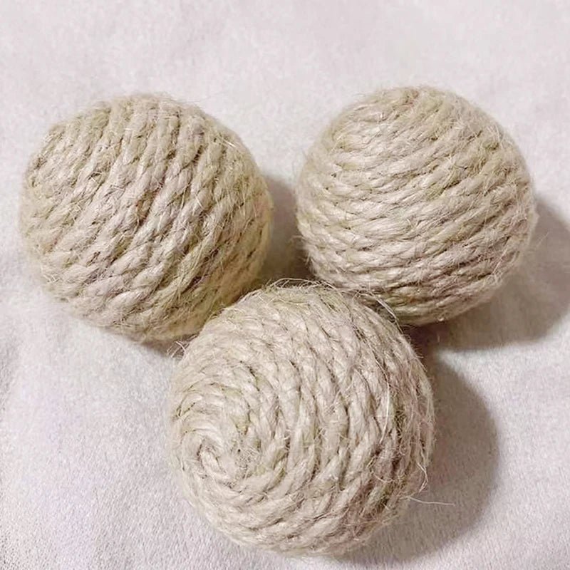 5PCS Interactive Sisal Ball Cat Toys with Sound – Indoor Cats Cat Toy Set Nixie